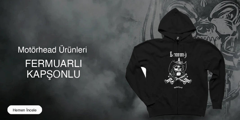 Motörhead Fermuarlı Kapşonlu kapak