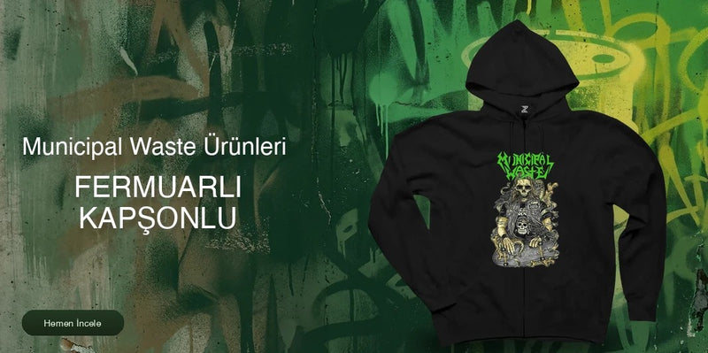 Municipal Waste Fermuarlı Kapşonlu
