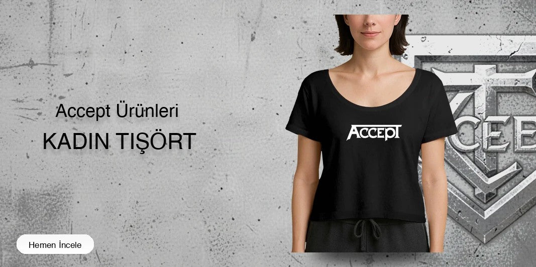 Accept Kadın Tişört kapak