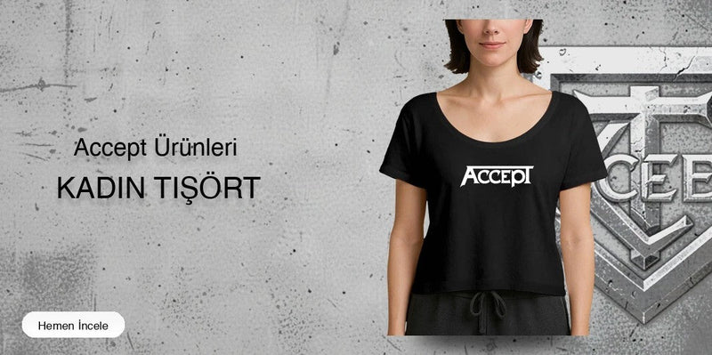 Accept Kadın Tişört kapak