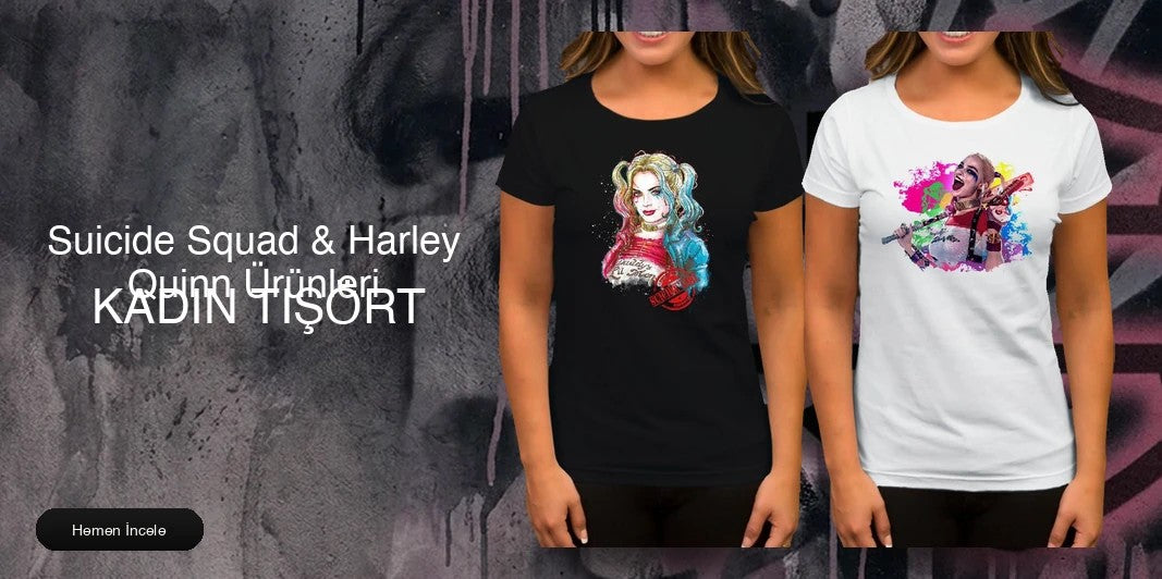 Suicide Squad & Harley Quinn Kadın Tişört kapak