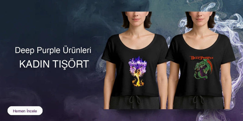 Deep Purple Kadın Tişört kapak