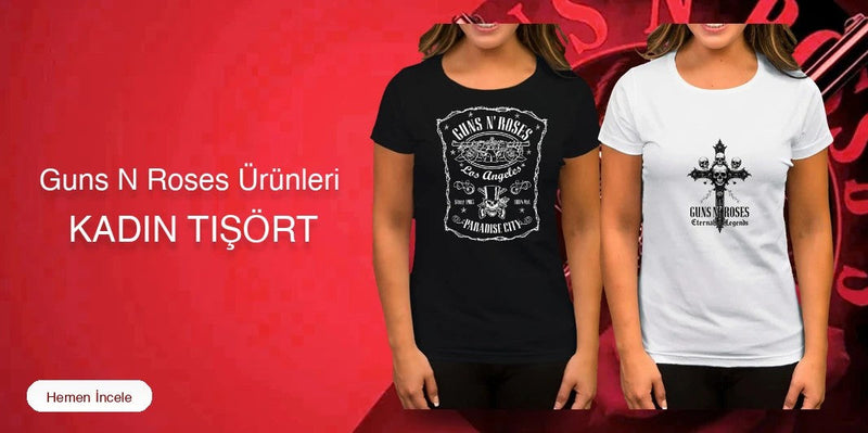 Guns N Roses Kadın Tişört kapak