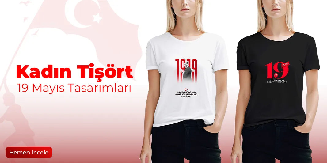 19 Mayıs Kadın Tişört
