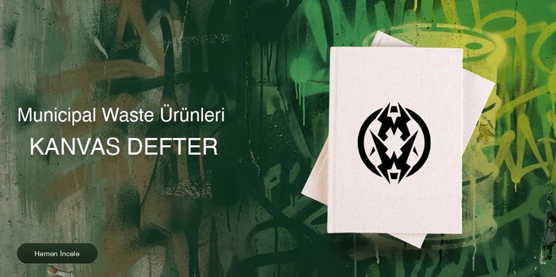 Municipal Waste Kanvas Defter