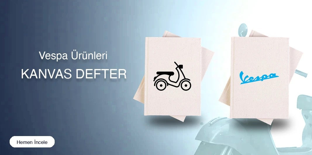 Vespa Kanvas Defter kapak