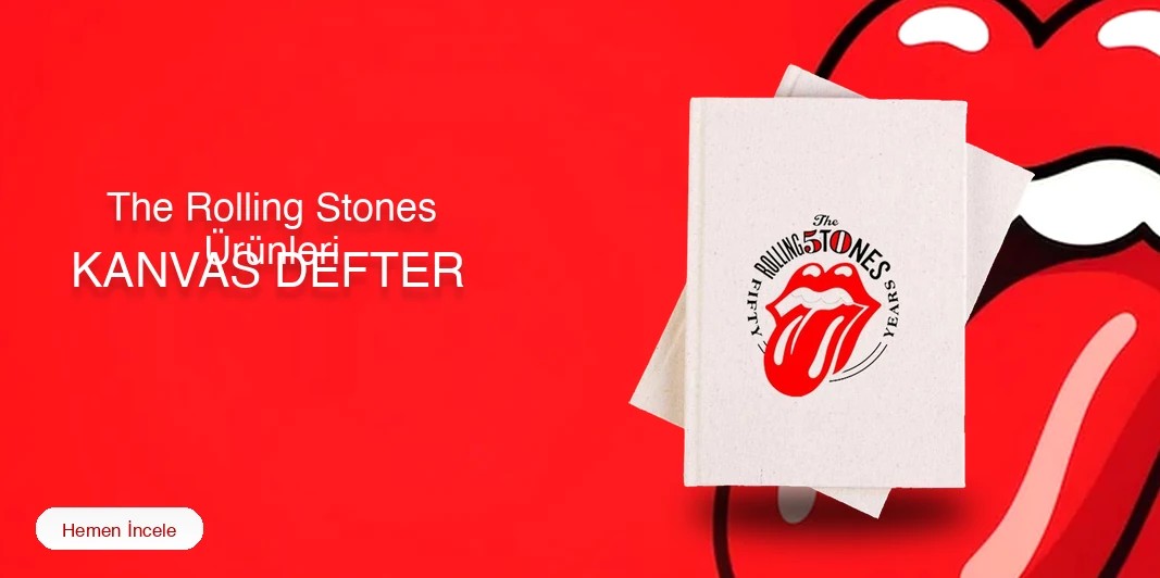 The Rolling Stones Kanvas Defter kapak