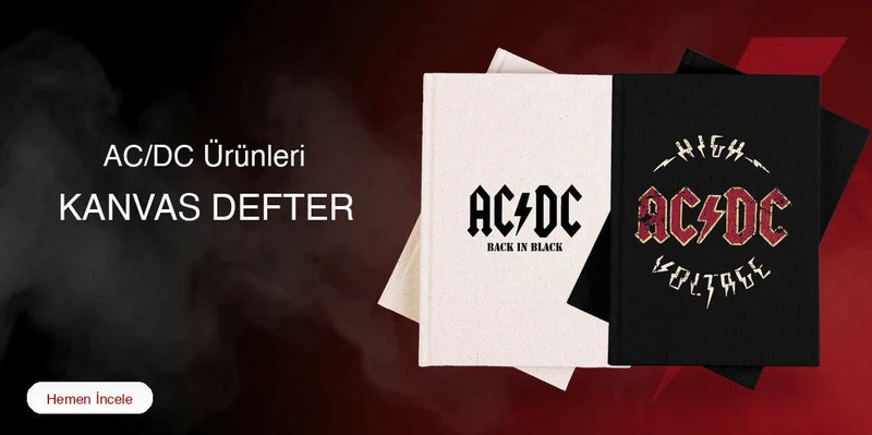 AC/DC Kanvas Defter kapak