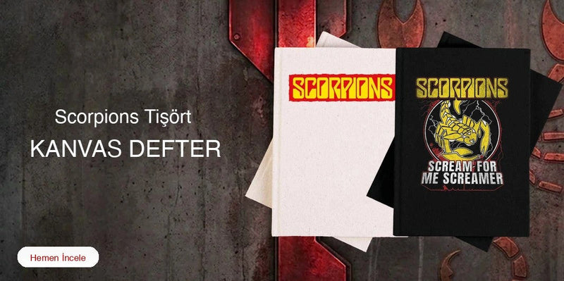 Scorpions Kanvas Defter kapak