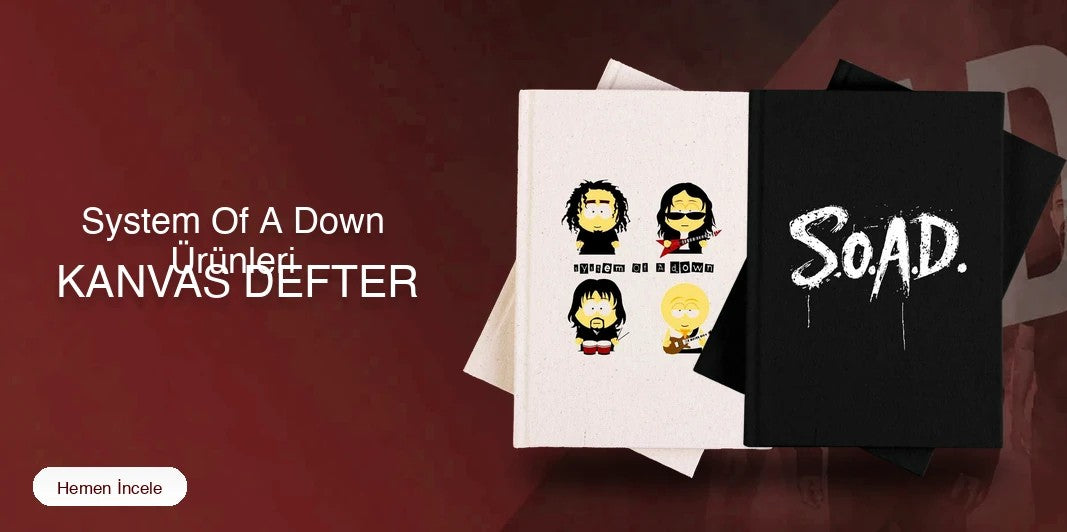 System Of A Down Kanvas Defter kapak