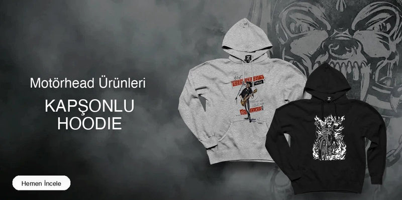 Motörhead Kapşonlu Fermuarsız kapak