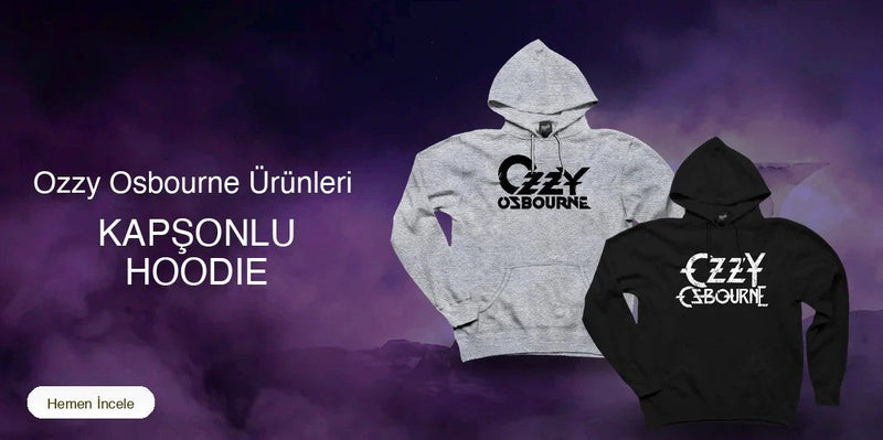 Ozzy Osbourne Kapşonlu Fermuarsız