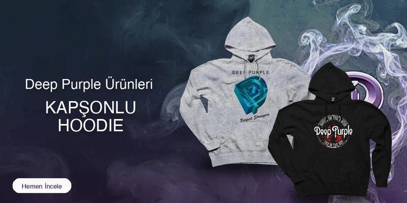 Deep Purple Kapşonlu Fermuarsız kapak