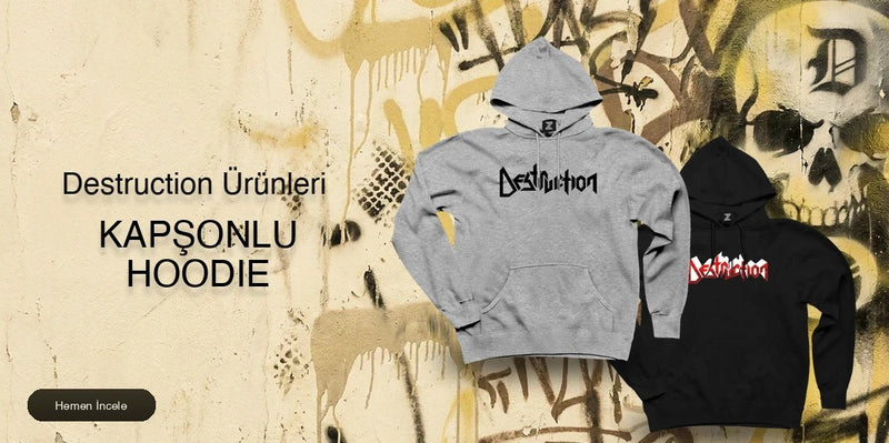 Destruction Kapşonlu Fermuarsız