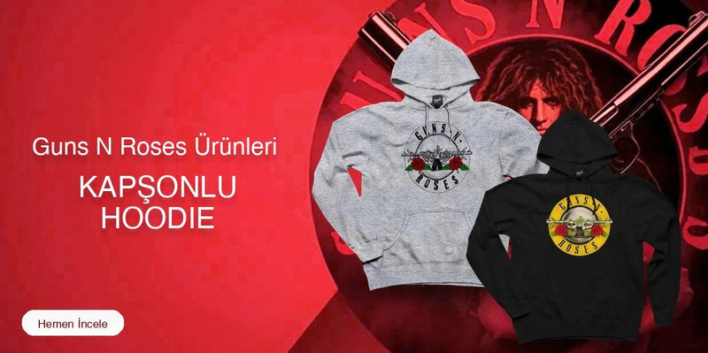Guns N Roses Kapşonlu Fermuarsız kapak