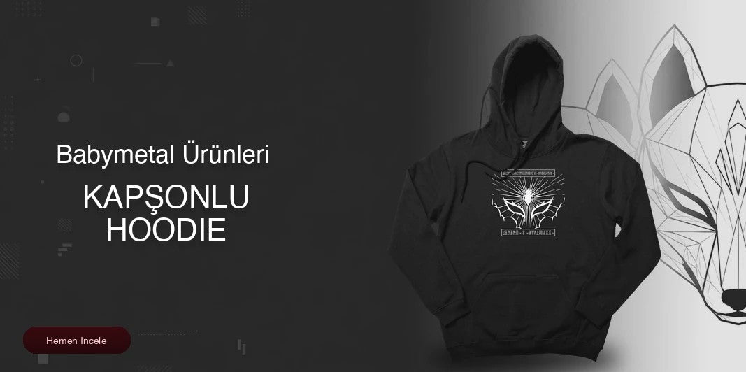 Babymetal Kapşonlu Fermuarsız kapak