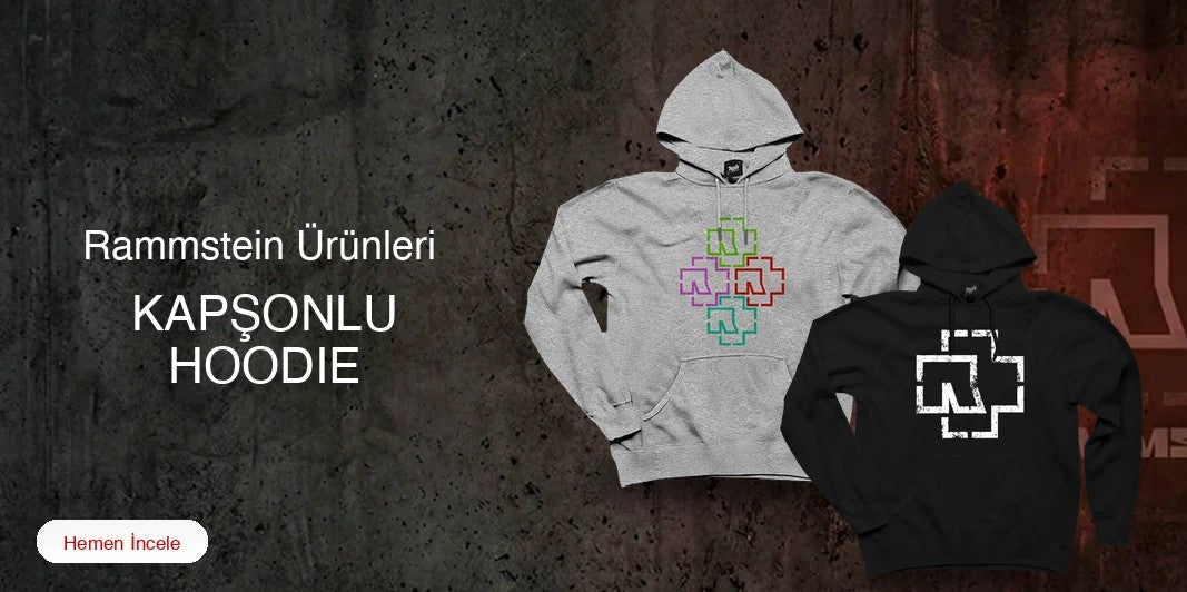 Rammstein Kapşonlu Fermuarsız kapak