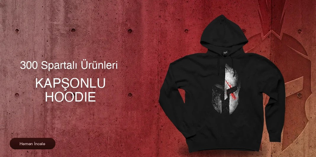 300 Spartalı Kapşonlu Sweatshirt kapak