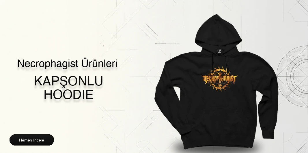 Necrophagist Kapşonlu Fermuarsız kapak