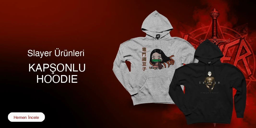 Slayer Kapşonlu Fermuarsız kapak