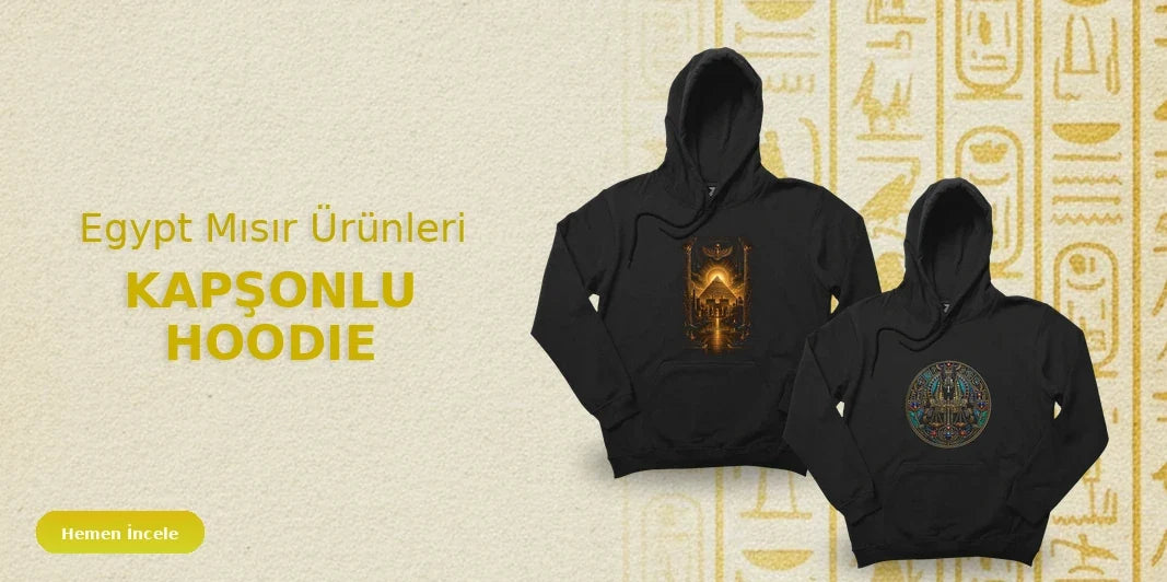 Egypt Mısır kapşonlu sweatshirt koleksiyonu - kutsal bok böceği scarab sembollü kapak