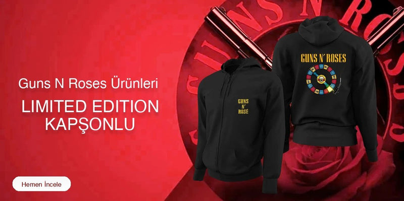 Guns N Roses Limited Edition Kapşonlu Sweatshirt kapak