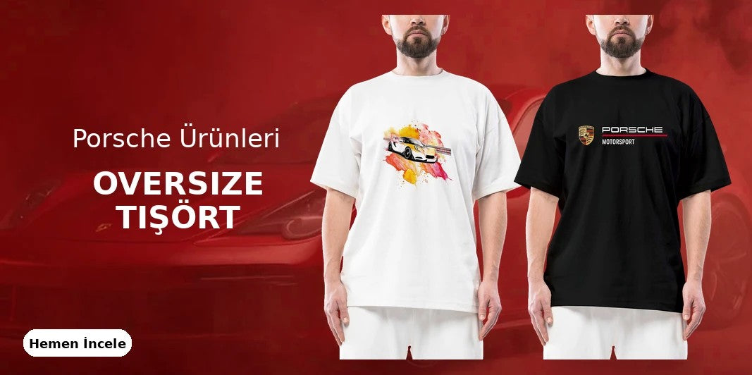 Porsche Oversize Tişört kapak