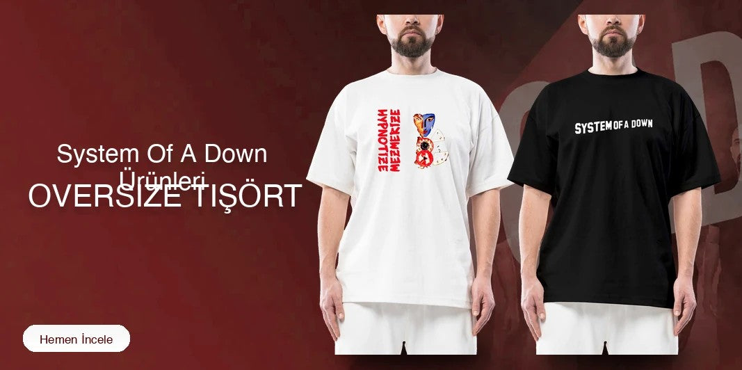 System Of A Down Oversize Tişört kapak