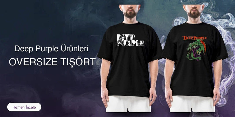 Deep Purple Oversize Tişört kapak