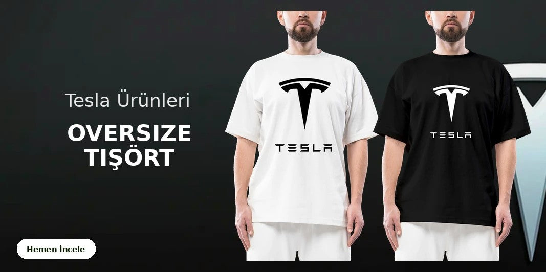 Tesla Oversize Tişört kapak