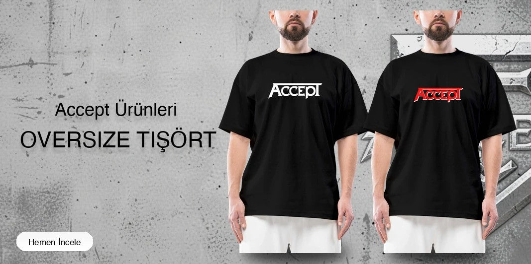 Accept Oversize Tişört kapak