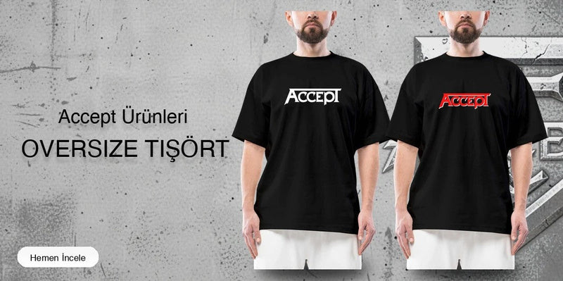 Accept Oversize Tişört kapak