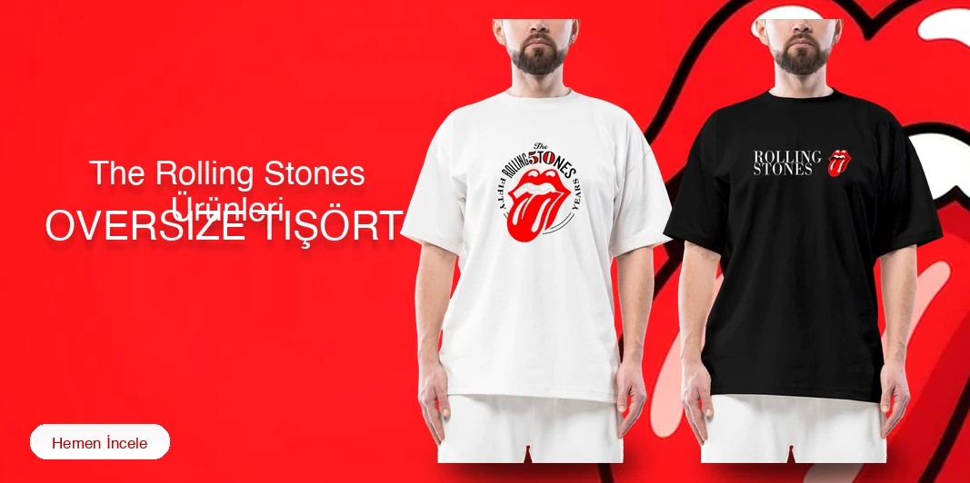 The Rolling Stones Oversize Tişört kapak