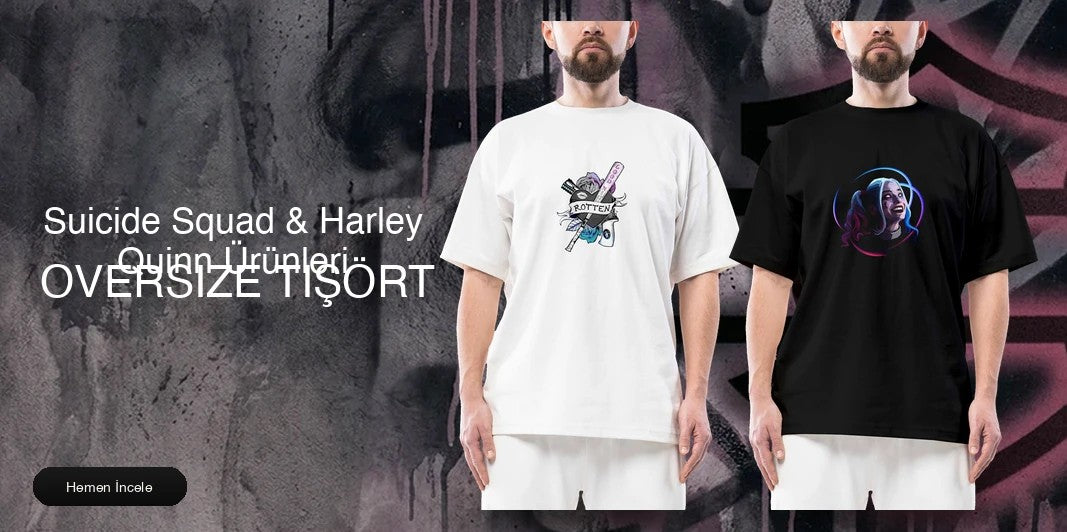 Suicide Squad & Harley Quinn Oversize Tişört kapak