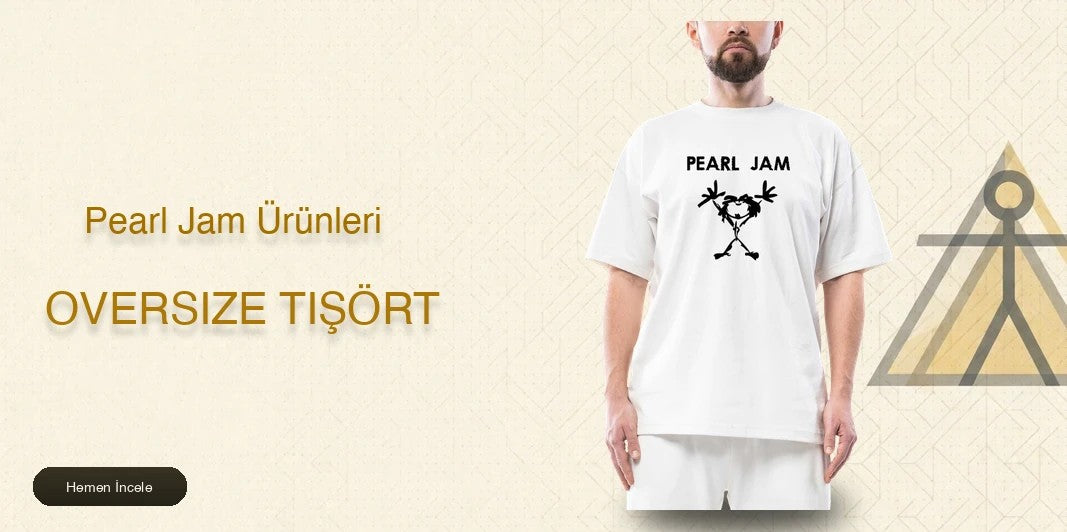 Pearl Jam Oversize Tişört kapak