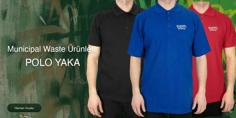 Municipal Waste Polo Yaka Tişört