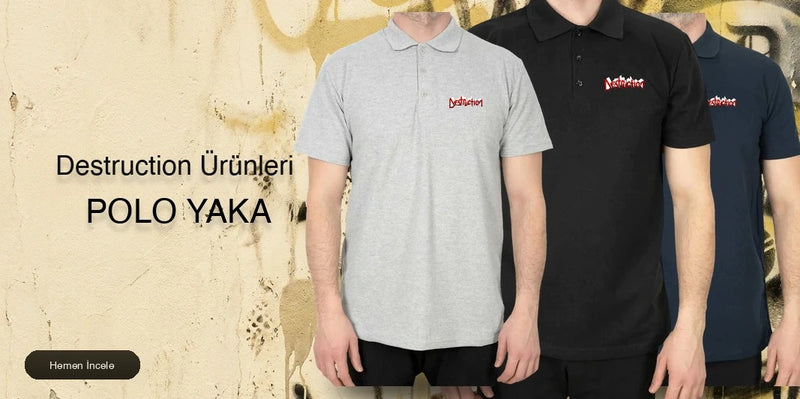 Destruction Polo Yaka Tişört