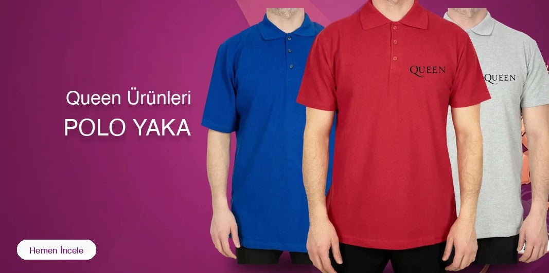 Queen Polo Yaka Tişört kapak