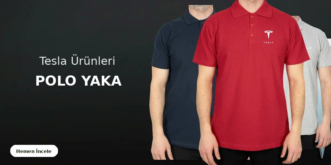 Tesla Polo Yaka Tişört kapak