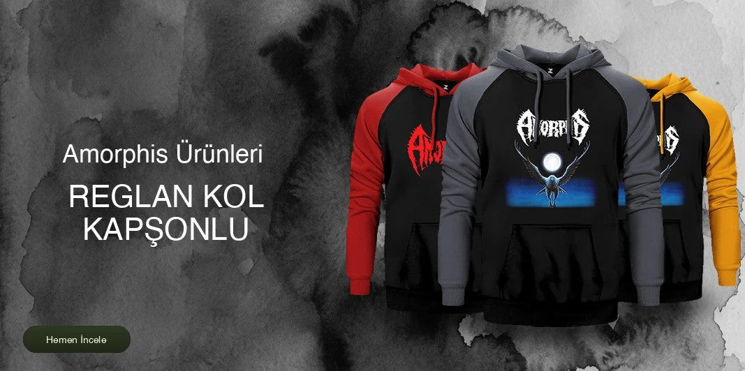 Amorphis Reglan Kol Renkli Kapşonlu kapak