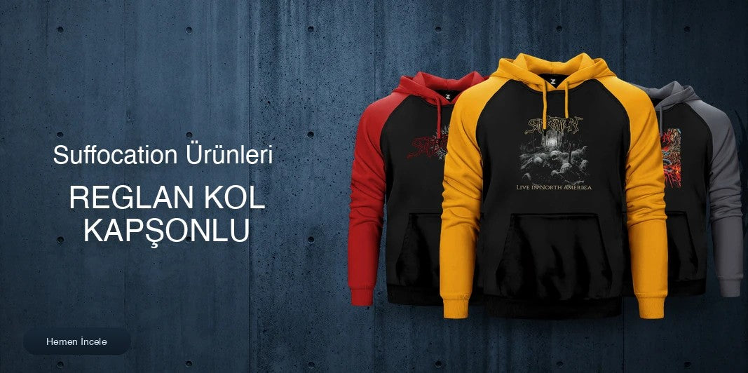 Suffocation Reglan Kol Renkli Kapşonlu kapak