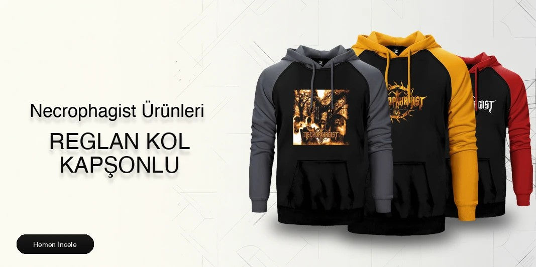 Necrophagist Reglan Kol Renkli Kapşonlu kapak