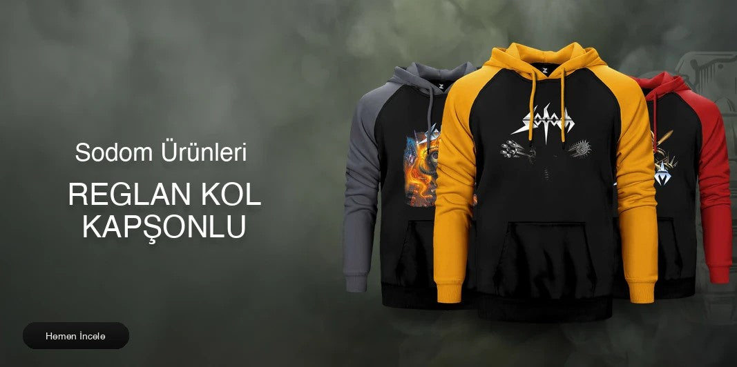 Sodom Reglan Kol Renkli Kapşonlu kapak
