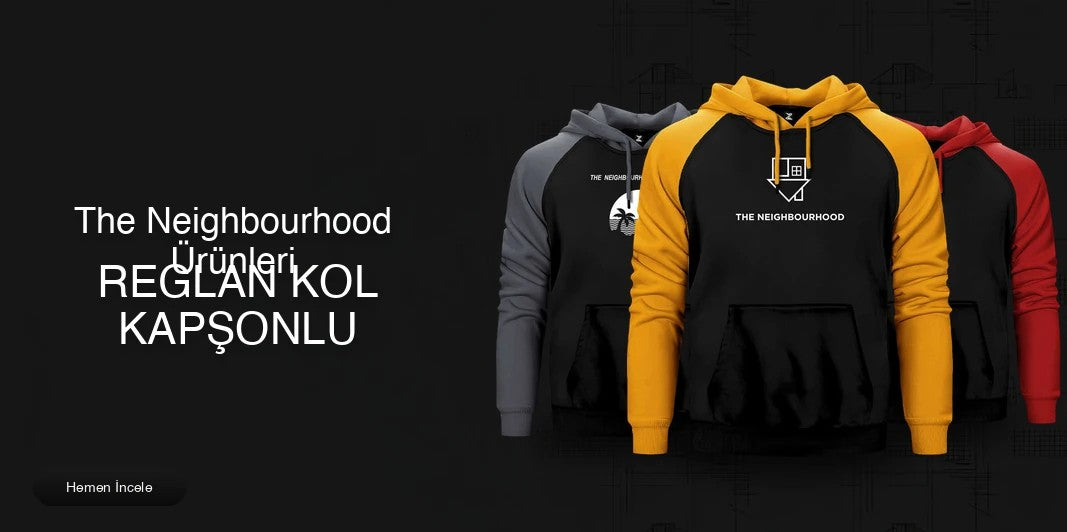 The Neighbourhood Reglan Kol Renkli Kapşonlu kapak