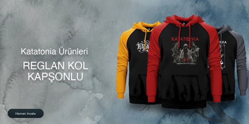 Katatonia Reglan Kol Renkli Kapşonlu