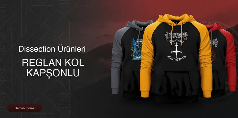 Dissection Reglan Kol Renkli Kapşonlu