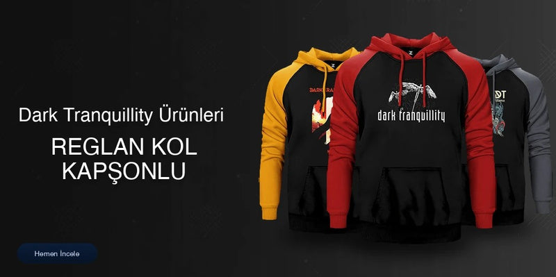 Dark Tranquillity Reglan Kol Renkli Kapşonlu