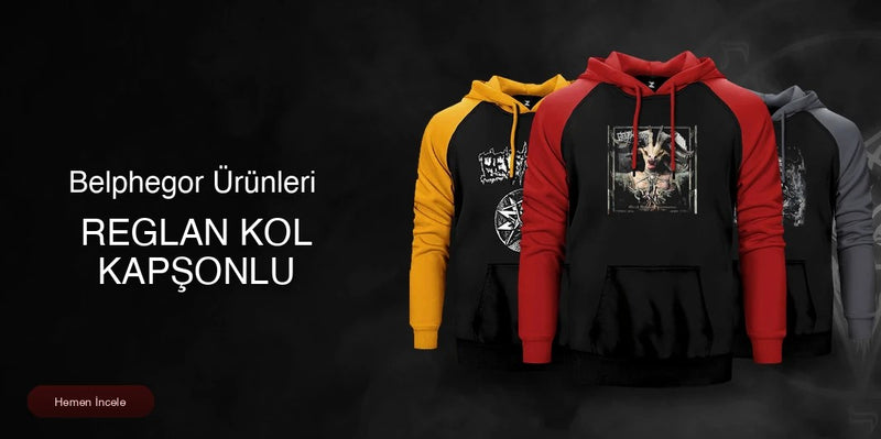 Belphegor Reglan Kol Renkli Kapşonlu