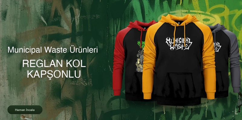 Municipal Waste Reglan Kol Renkli Kapşonlu