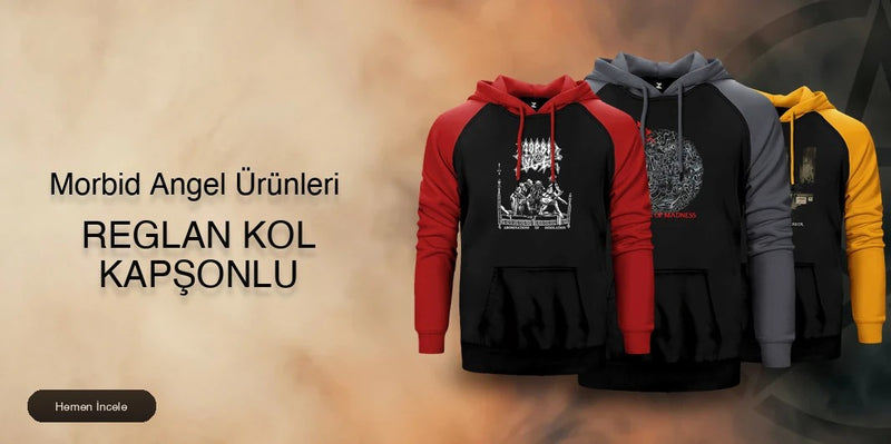 Morbid Angel Reglan Kol Renkli Kapşonlu